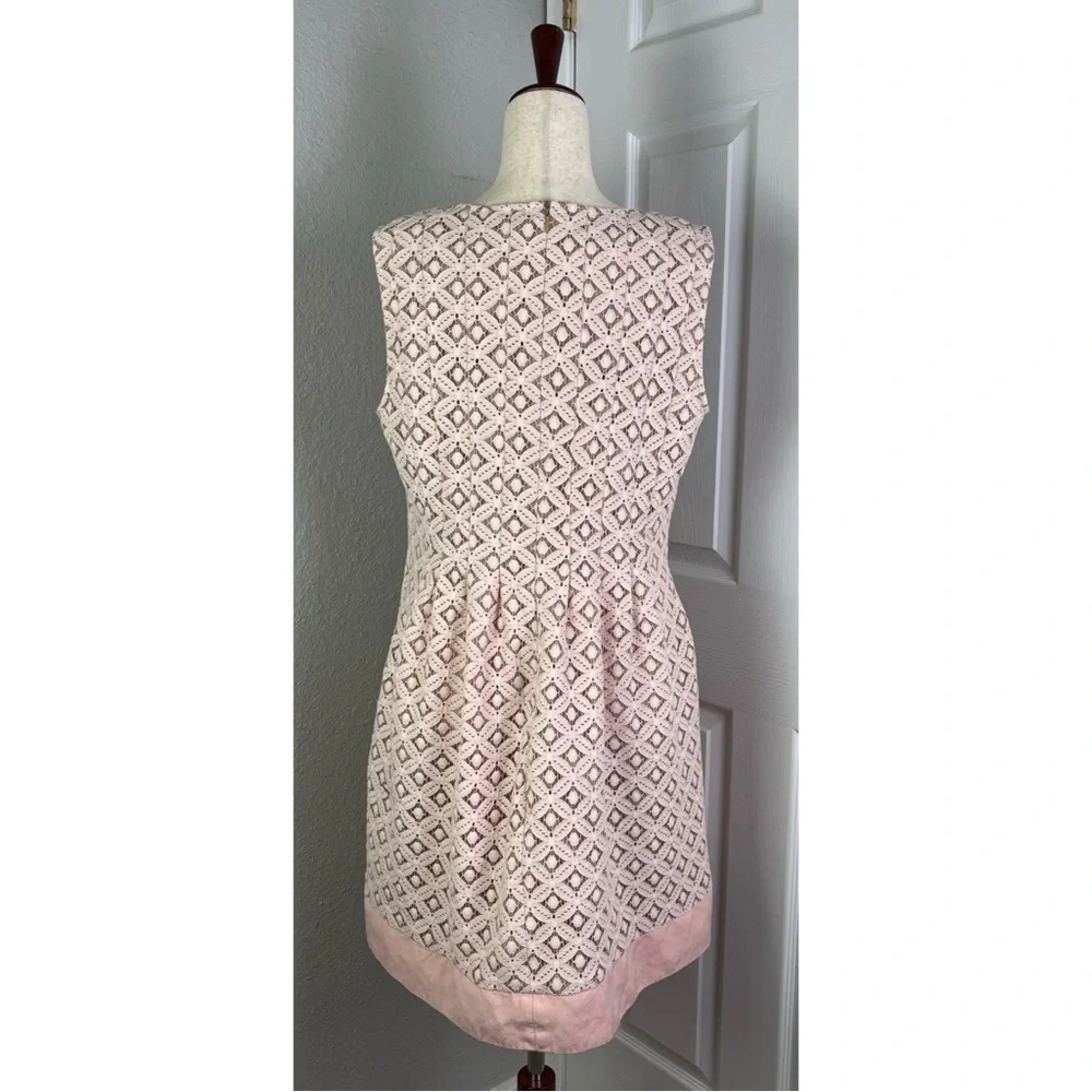 ELIZA J Lace Cutout Fit And Flare Dress Pockets Blush Pink - Picture 8 of 13